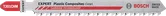 Lama per seghetto alternativo Bosch EXPERT Plastic Composites T301CHM per la pulizia.