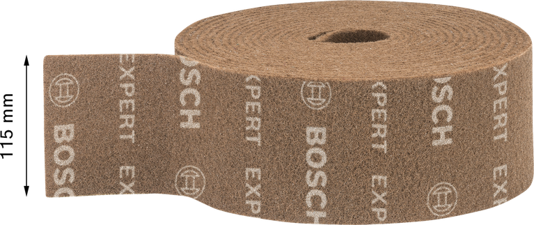 Rotolo di carta abrasiva Bosch EXPERT N880 a grana grossa, 115 mm x 10 m.