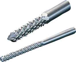 Set di raspe rotanti Bosch per modellare e intagliare il legno.