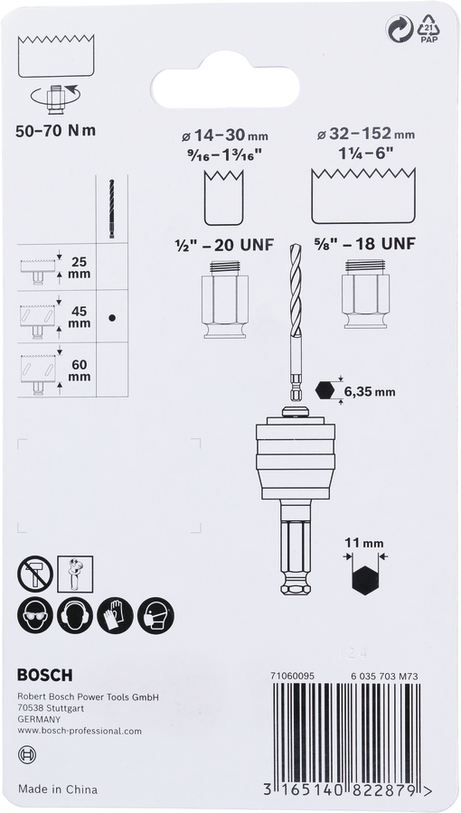 Kit di conversione Bosch Power Change Plus per seghe a tazza.