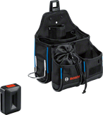 Set di borse portautensili Bosch con numerose tasche portaoggetti.