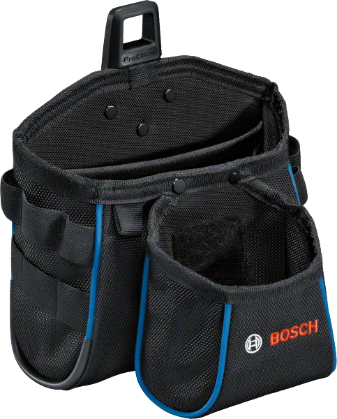 Borsa portautensili Bosch GWT 2 con numerose tasche portaoggetti.