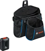 Set di borse portautensili Bosch con supporto magnetico.