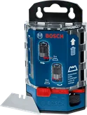 Distributore di lame di ricambio Bosch con istruzioni per l'uso.