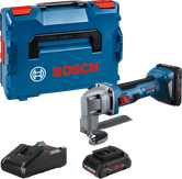 Set di cesoie per metallo a batteria Bosch GSC 18V-16 con valigetta.