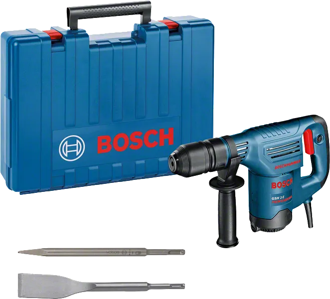 Martello demolitore Bosch GSH 3 E con valigetta e punte a scalpello.