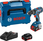 Set trapano avvitatore a batteria Bosch GSB 18V-28 con valigetta.
