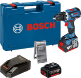 Set trapano avvitatore a batteria Bosch GSR 18V-60 C con valigetta.