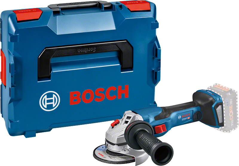 Smerigliatrice angolare a batteria Bosch GWS 18V-15 C con valigetta.
