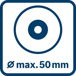  Diametro disco max. 50 mm
