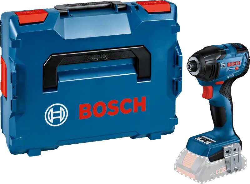 Avvitatore a impulsi a batteria Bosch GDR 18V-210 C con valigetta.