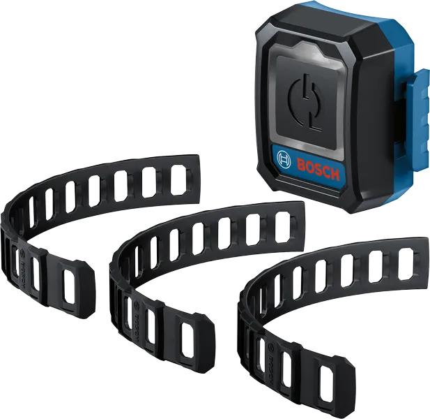 Tagliatubi Bosch GCT 30-42 con tre cinghie di montaggio.