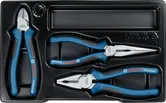 Set di pinze Bosch da 3 pezzi con impugnature ergonomiche.