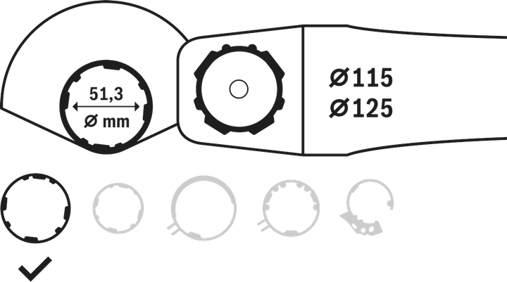Protezione combinata Bosch per smerigliatrice angolare, facile da regolare.