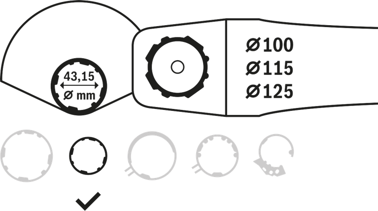 Protezione combinata Bosch per smerigliatrice angolare, facile da regolare.