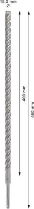 Punta per trapano a percussione Bosch PRO SDS plus-5X 15x400x460 mm.
