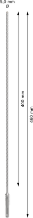 Punta per trapano a percussione Bosch PRO SDS plus-5X 5x400x460 mm.