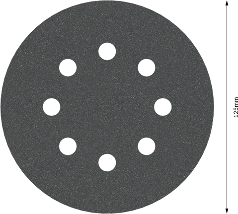 Disco abrasivo Bosch PRO F355 125 mm grana 240 8 fori.