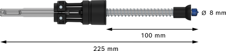 Punta per trapano a percussione Bosch EXPERT SDS Clean plus-8X, diametro 8 mm.