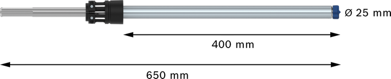 Punta per trapano a percussione Bosch EXPERT SDS Clean max-8X da 25 mm.