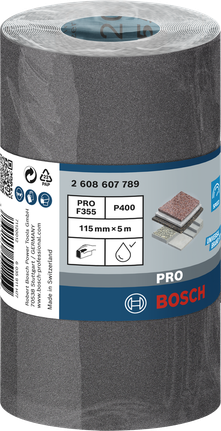 Rotolo abrasivo Bosch PRO C355 115 mm × 5 m P400.