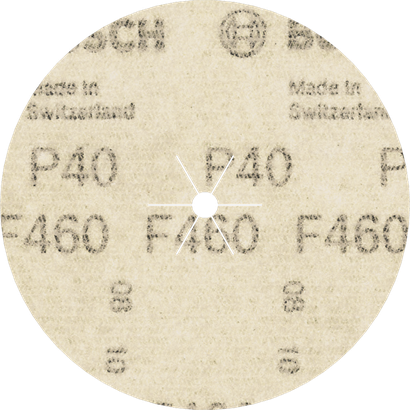 Foglio abrasivo Bosch PRO F460 da 125 mm, grana 40.