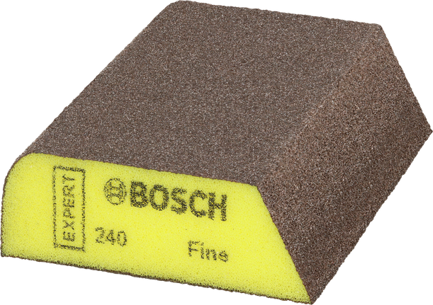 Blocco abrasivo in schiuma gialla fine Bosch EXPERT Combi S470.