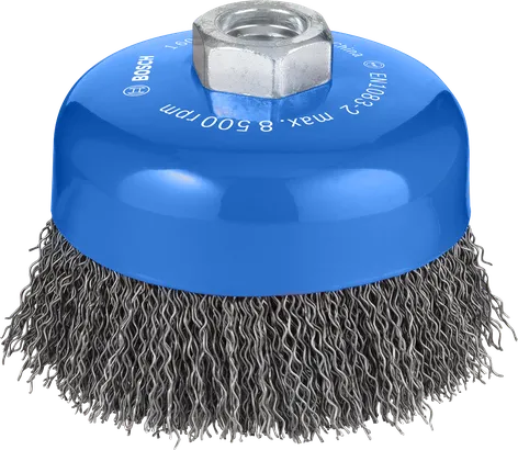 Spazzola a tazza Bosch PRO Metal clean da 100 mm per smerigliatrici angolari.