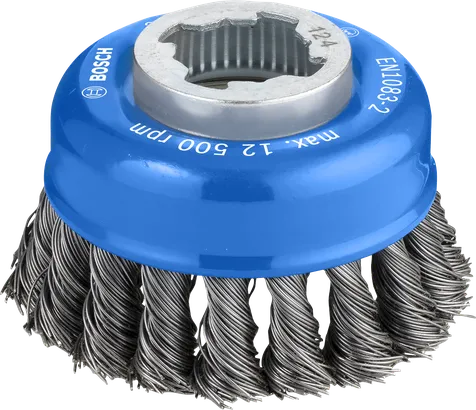 Spazzola a tazza Bosch PRO Metal Heavy X-Lock da 75 mm.