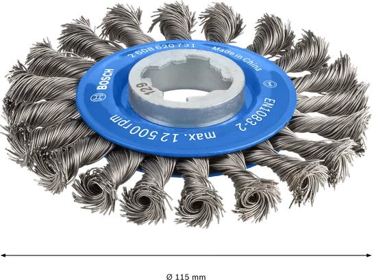 Ruota a raggi Bosch PRO Metal Heavy X-Lock, diametro 115 mm.