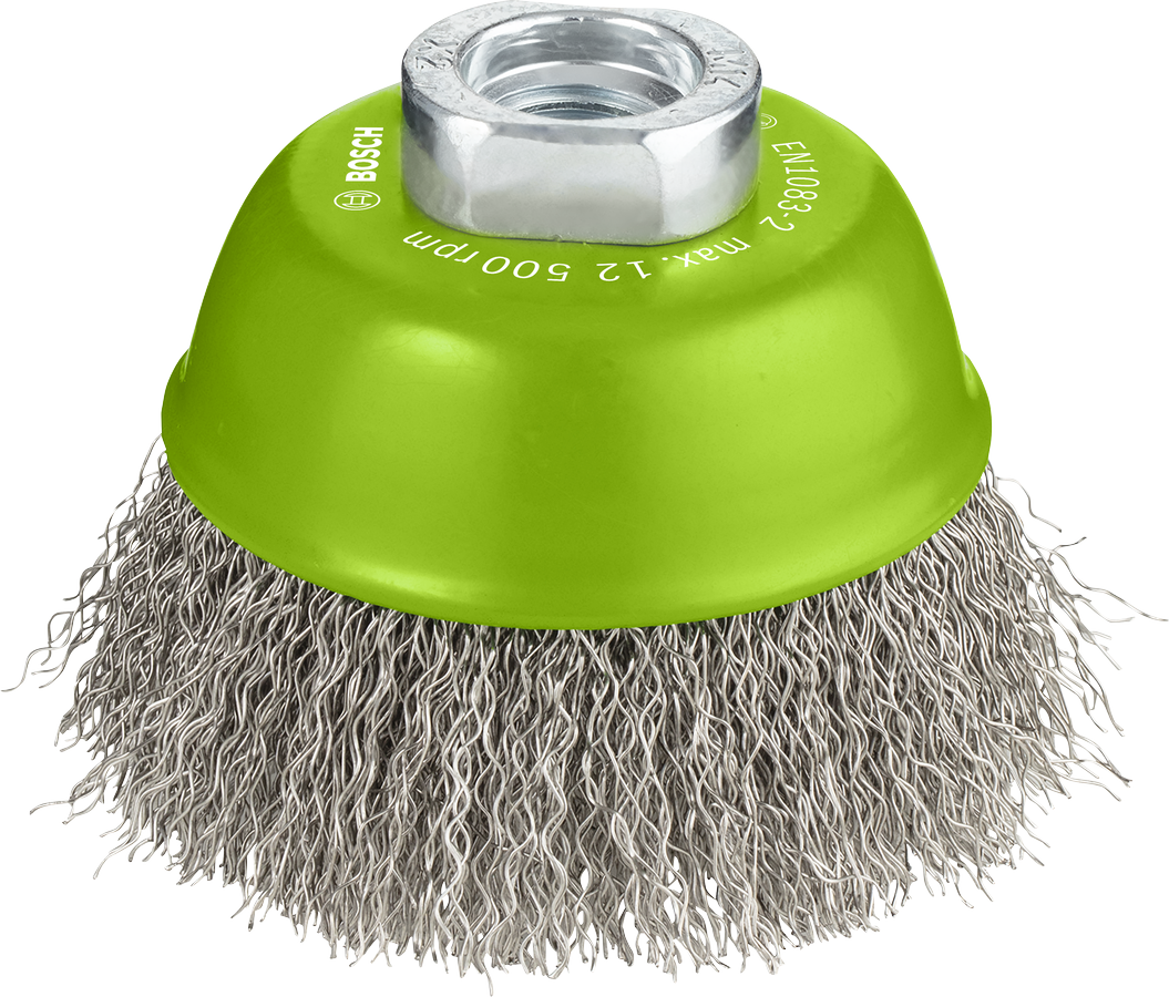 Spazzola per tazze Bosch PRO in acciaio inox, 75 mm.