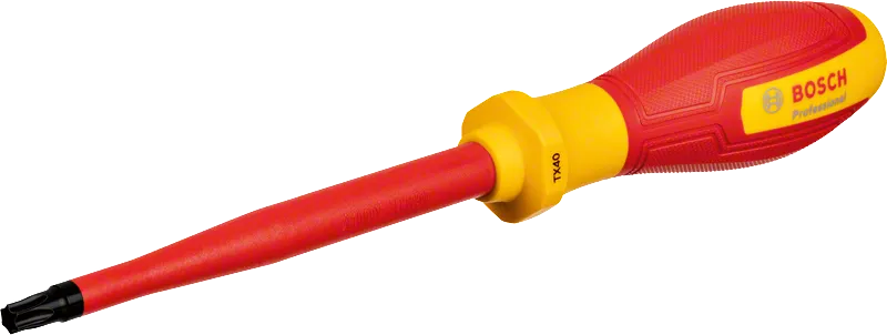 Cacciavite Bosch VDE TX40 con impugnatura isolata.