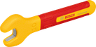 VDE-isolierter 10-mm-Schraubenschlüssel von Bosch für Elektroarbeiten.