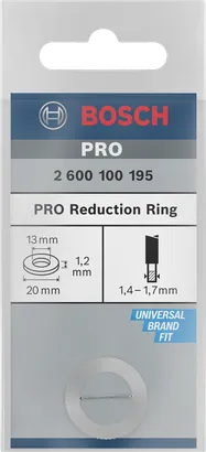 Anello di riduzione Bosch PRO 20 x 1,2 x 13 mm.