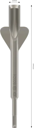 Scalpello alato per scavo Bosch PRO SDS plus 22x250mm.