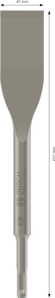 Scalpello per piastrelle Bosch PRO SDS plus-5C, 40 x 260 mm.
