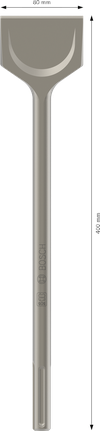 Scalpello a vanga Bosch PRO SDS max-5C 80x400 mm.