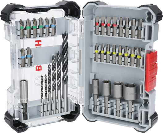 Set di 35 punte per cacciavite extra dure e punte per trapano per legno PRO Bosch .