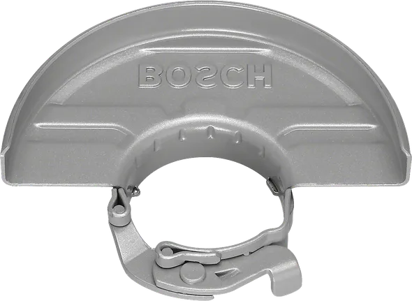 Cuffia di protezione per smerigliatrice angolare Bosch con serraggio rapido.