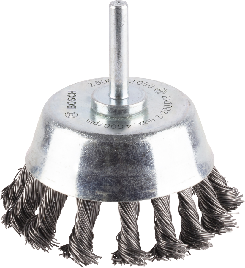 Spazzola a tazza pesante in metallo PRO Bosch , filo ritorto da 65 mm.