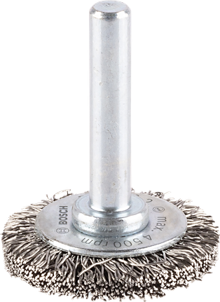 Mola abrasiva Bosch PRO in acciaio inox, gambo dritto.