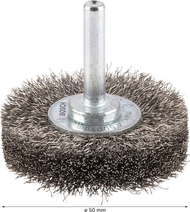Ruota abrasiva Bosch PRO in acciaio inox da 50 mm.