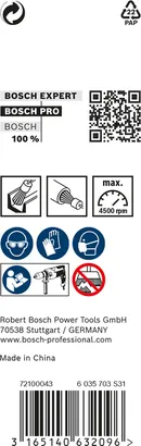 Spazzola terminale in acciaio inox Bosch PRO 19 x 0,35 mm.