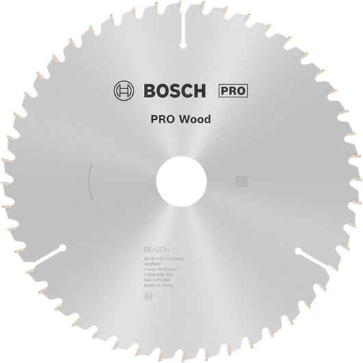 Lama per sega circolare Bosch PRO Wood, 48 denti.