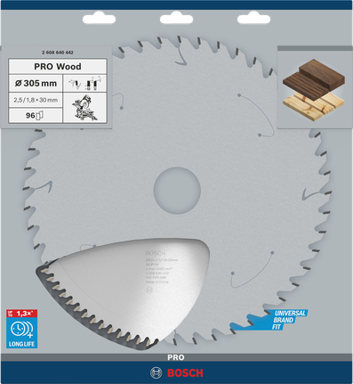 Lama per sega circolare Bosch PRO Wood da 305 mm.