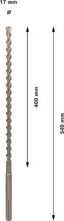 Punta per trapano a percussione Bosch PRO SDS max-7 17x400x540 mm.