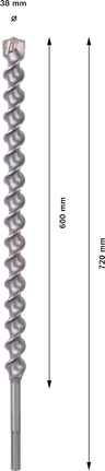 Punta da trapano Bosch PRO SDS-max-7 38x600x720 mm.