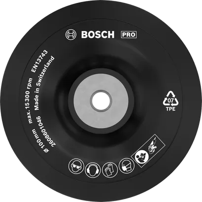 Platorello Bosch PRO Soft da 100 mm per smerigliatrici angolari.