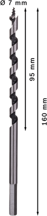 Punta per trivella in legno Bosch PRO 7 x 95 x 160 mm.