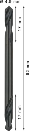 Punta da trapano Bosch PRO Metal HSS-G a doppia estremità da 4,9 mm.